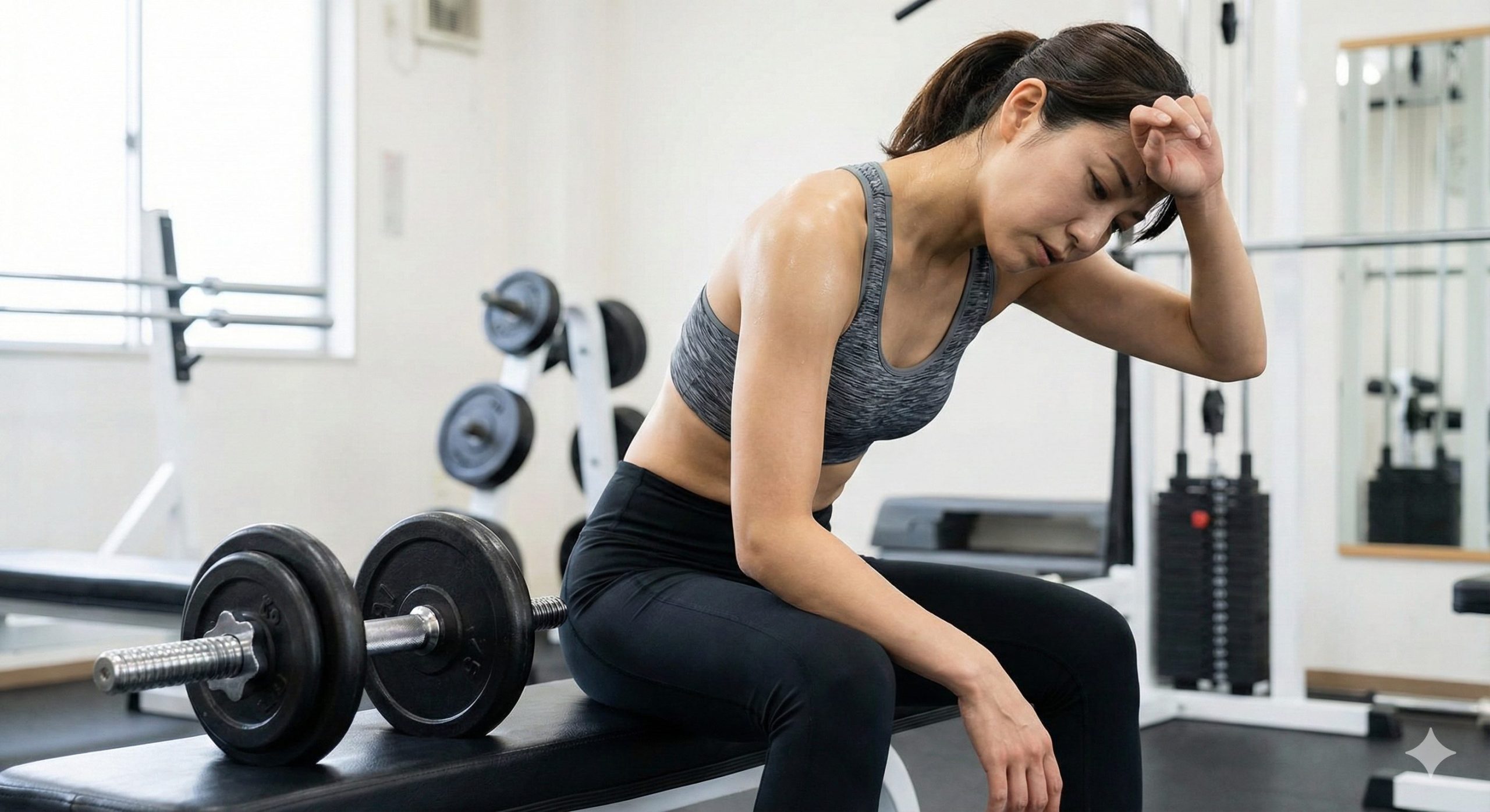 筋トレでオーバートレーニング気味の女性