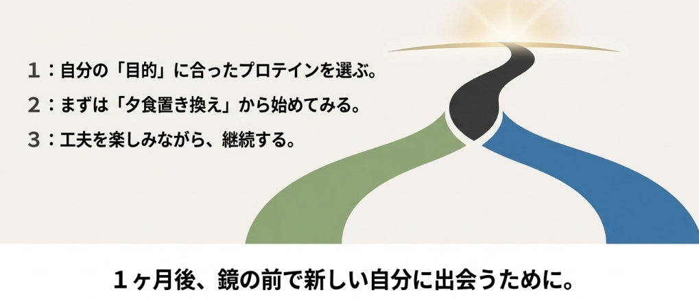 コストコプロテインダイエットで成功するための目的別選択・置き換え・継続の3ステップ
