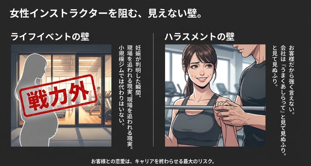 女性インストラクターの妊娠・出産による戦力外通告とキャリアの壁