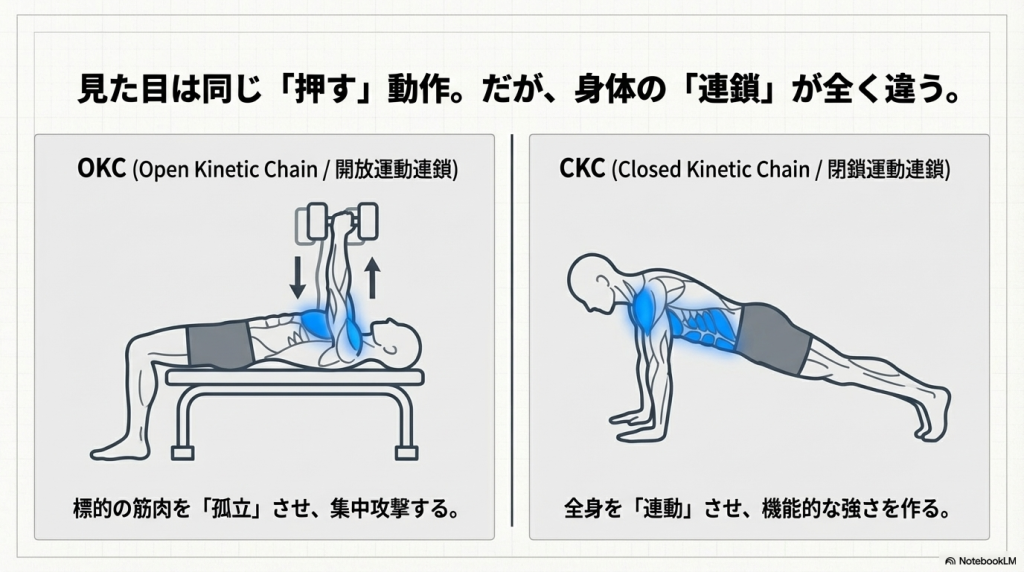 大胸筋と腹筋への効果の違い