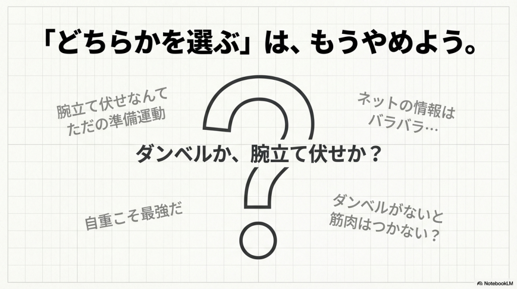 ダンベルと腕立て伏せはどっちがおすすめ？