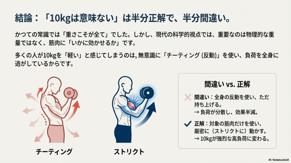 ダンベル10キロが意味ないは本当？徹底検証！