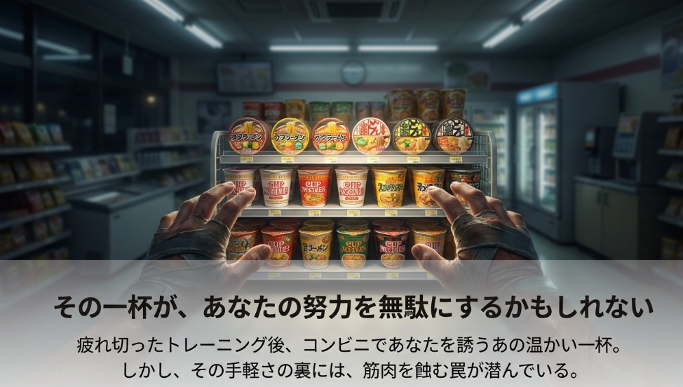 カップラーメンで筋肉が落ちる理由とは?太る原因と正しい食べ方