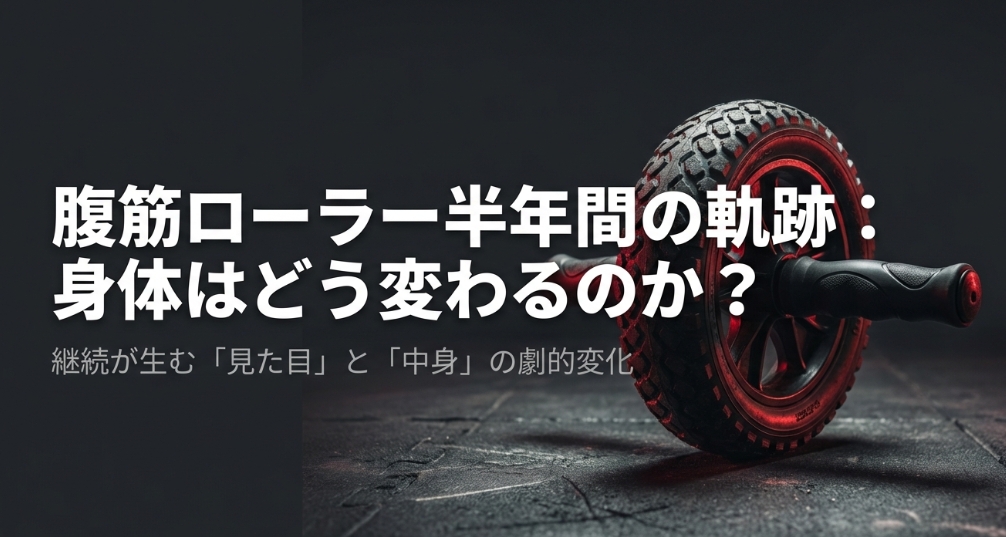 腹筋ローラーを半年間継続した際の身体の変化と軌跡の概要図