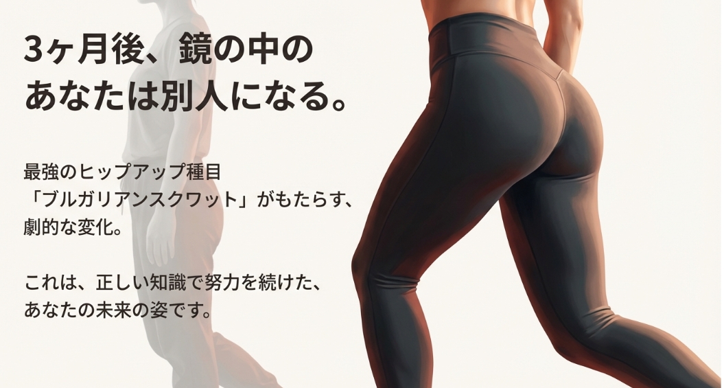 3ヶ月後の劇的なビフォーアフターを目指すブルガリアンスクワットのロードマップ表紙