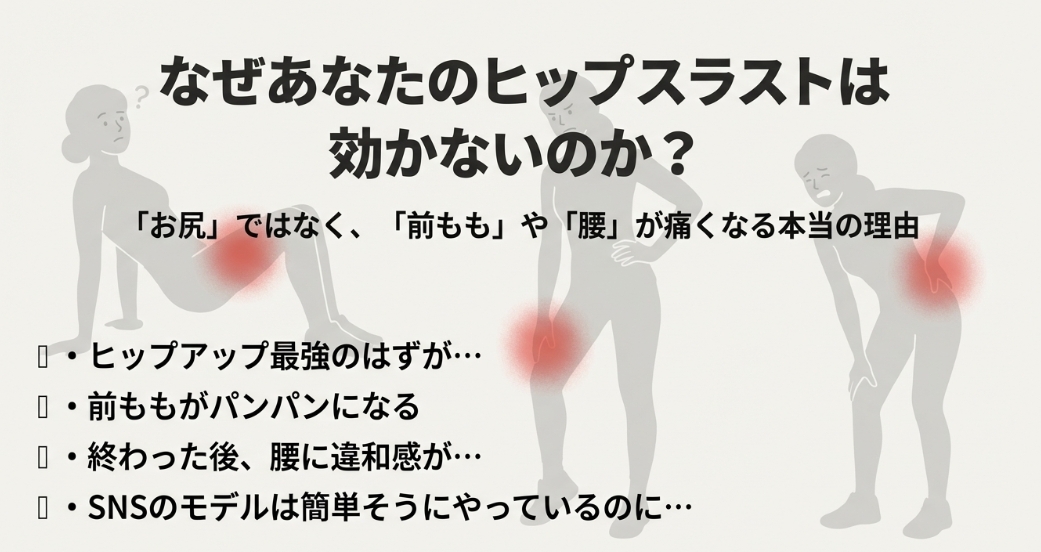 ヒップスラストが効かない原因と解決策の表紙