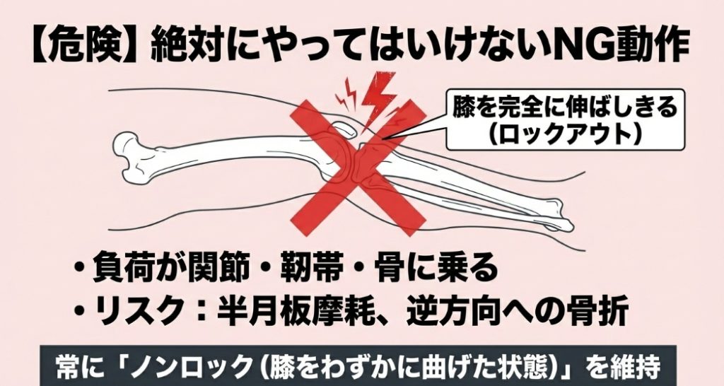 レッグプレスで膝をロックする危険なNG動作とリスク