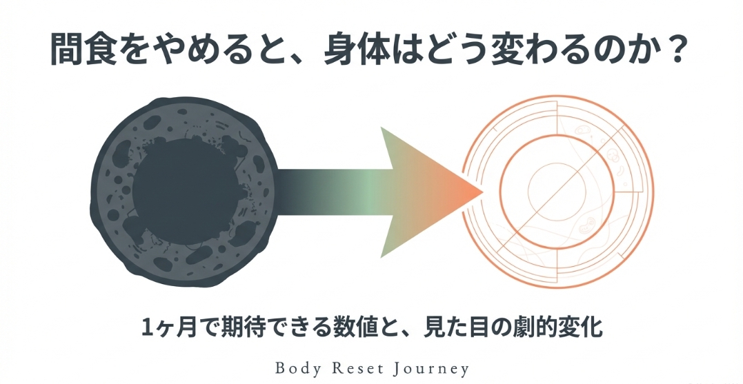 間食をやめると身体はどう変わるのか？1ヶ月で期待できる数値と見た目の劇的変化