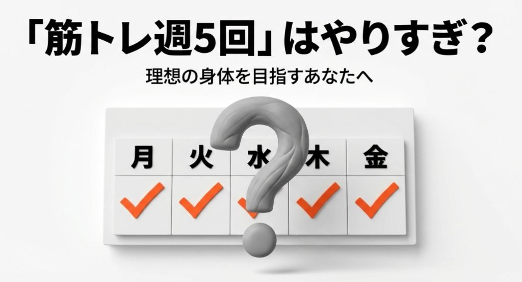 筋トレ週5回はやりすぎか悩む人へ向けた、理想の身体を目指すためのガイドスライドの表紙