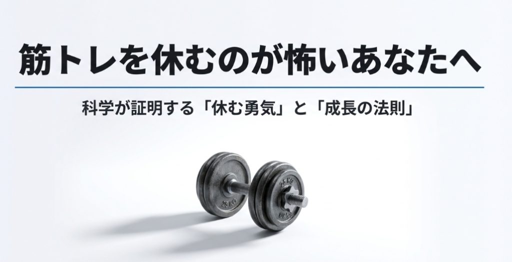 筋トレを休むのが怖いあなたへ科学的根拠に基づく休息のすすめ