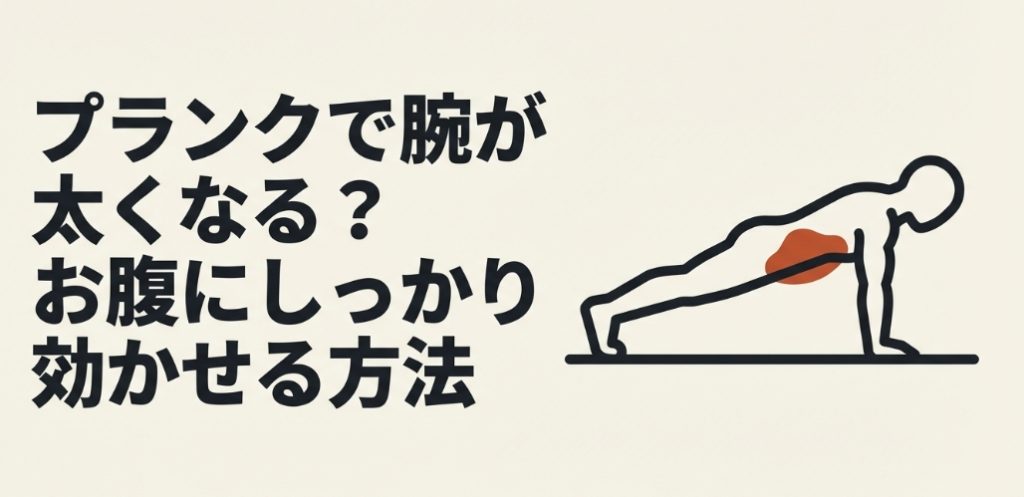 プランクで腕が太くなると感じる原因とお腹にしっかり効かせる方法のタイトル画像
