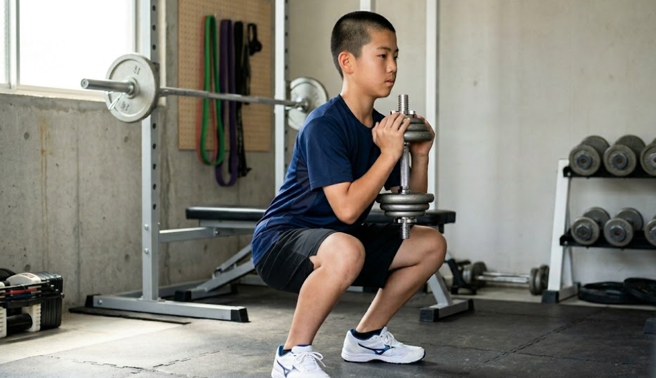 サッカーやラグビーなどのコンタクトスポーツにおいて、フィジカルの強さとアジリティを両立させるため、オフ、プレ、シーズン中でトレーニング内容を切り替える「期分け（ピリオダイゼーション）」の重要性を説明するスライド。